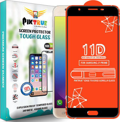 PikTrue Edge To Edge Tempered Glass for Samsung Galaxy J7 Prime(Pack of 1)