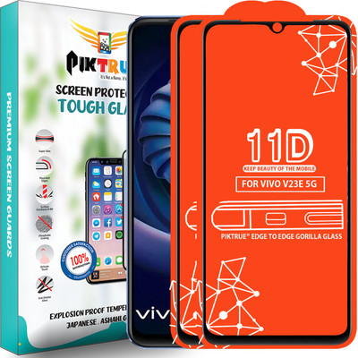 PikTrue Edge To Edge Tempered Glass for Vivo V23 5G(Pack of 2)