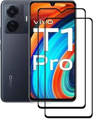 SNMART Edge To Edge Tempered Glass for vivo T1 Pro 5G(Pack of 2)