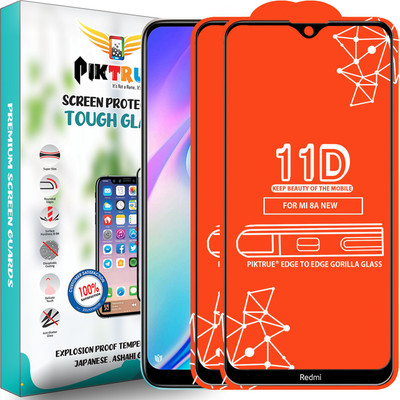 PikTrue Edge To Edge Tempered Glass for Redmi 8A Dual(Pack of 2)