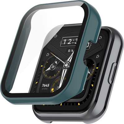 CallSmith Front and Back Tempered Glass for Realme Watch 2 Pro Case, -Anti Scratch 360 Full Bumper Cover Shockproof PC Case(Pack of 1)