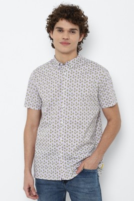 FOREVER 21 Men Printed Casual Grey Shirt