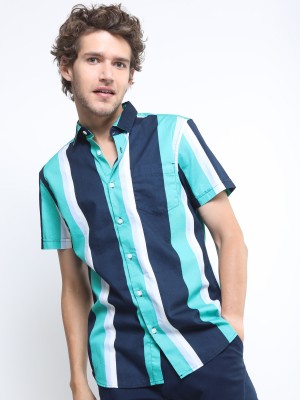 KETCH Men Striped Casual Multicolor Shirt