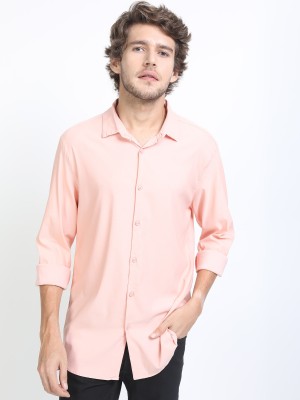 KETCH Men Solid Casual Pink Shirt