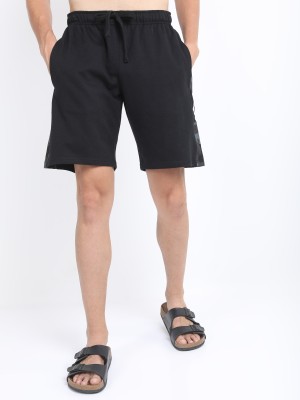 KETCH Solid Men Black Casual Shorts