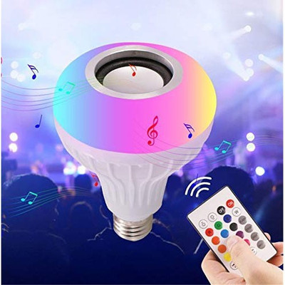 G2L Wireless Music light Bulb Led RGB light ball remote control Party Home Christmas 10 W Bluetooth Speaker(White, Stereo Channel)