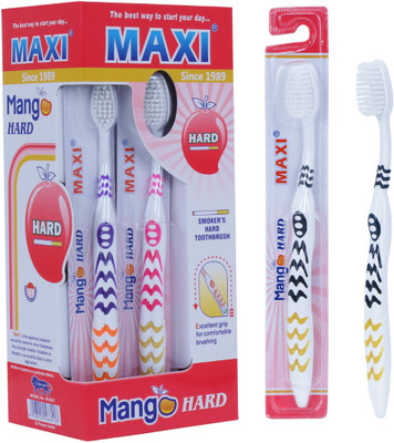 Maxi Mango Hard Toothbrush(Pack of 12)