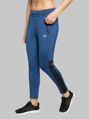 John Ally Solid Women Dark Blue Track Pants