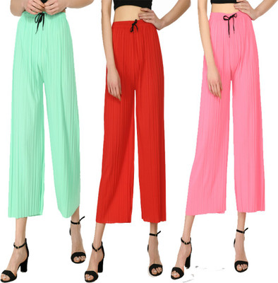 MODERNSSHOP Relaxed Women Green, Red, Pink Trousers