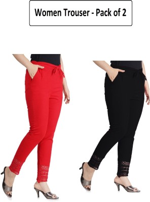 namrita prints Regular Fit Women Red, White Trousers