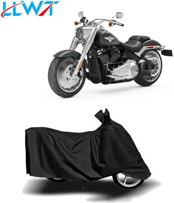 KPIND Waterproof Two Wheeler Cover for Harley Davidson(Fat Boy, Black)