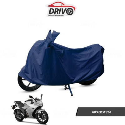 Drivo Waterproof Two Wheeler Cover for Suzuki(Gixxer SF 250, Blue)