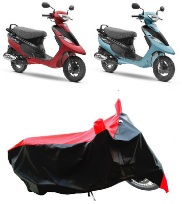Wegather Two Wheeler Cover for TVS(Scooty Pep Plus, Red)