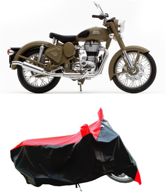 Wegather Two Wheeler Cover for Royal Enfield(Classic Desert Storm, Red)