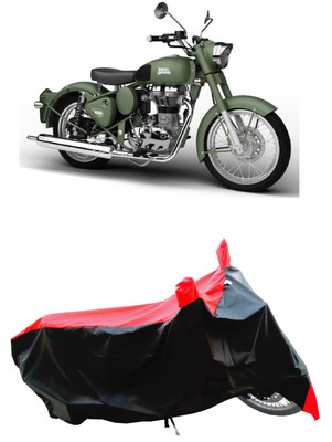 Wegather Two Wheeler Cover for Royal Enfield(Battle Green, Red)