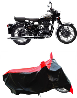 Wegather Two Wheeler Cover for Royal Enfield(Classic Chrome, Red)