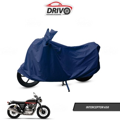 Drivo Waterproof Two Wheeler Cover for Royal Enfield(Interceptor 650, Blue)