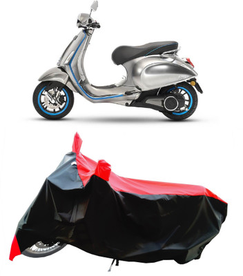 Wegather Two Wheeler Cover for Vespa(Piaggio Elettrica BS6, Red)