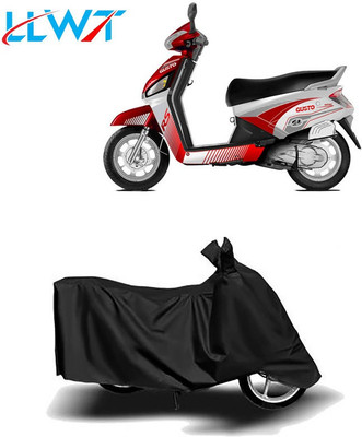 KPIND Waterproof Two Wheeler Cover for Mahindra(Gusto 125, Black)