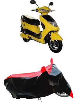 Wegather Two Wheeler Cover for Okinawa(R30 electric scooter, Red, Black)