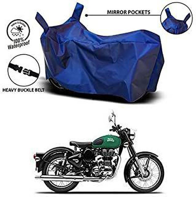 APNEK Two Wheeler Cover for Royal Enfield(Bullet 500, Blue)