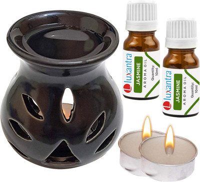 Luxantra Jasmine Diffuser Set LX-CerDiff_2TL_2JAS_Black(5 x 4 ml)