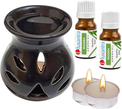Luxantra Mogra Diffuser Set LX-CerDiff_2TL_2MOG_Black(5 x 4 ml)