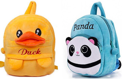 7Eleven Enterprise BM-combo of 2 yellow duck, blue panda_1520 12 L Backpack(Yellow, Blue)