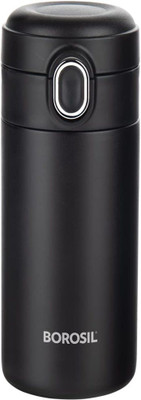 BOROSIL 300 ml Steel Flask(Pack of 1, Black)