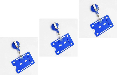 R K SALES 3 Card Holder(Set of 3, Blue)
