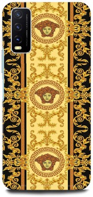 play fast Back Cover for Vivo Y12s, V2033 VERSACE, DESIGN, ART, LOGO(Gold, Hard Case, Pack of: 1)