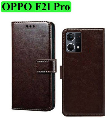 Wynhard Flip Cover for OPPO F21 Pro, OPPO F21s Pro(Brown, Grip Case, Pack of: 1)
