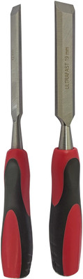 DUMDAAR 12mm 19mm Wood Carving Hand Chisel combo Chrome vanadium steel rubber grip Bevel Chisel Set