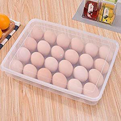 jofraking Plastic Egg Container  - 1000 ml(Pack of 2, White)
