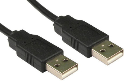 ANDTRONICS Reversible USB 2.0 2 A 3 m Premium USB 2.0 Type A Male To Type A Male Cable 3M 9FT(Compatible with Computer, Camera, Black)