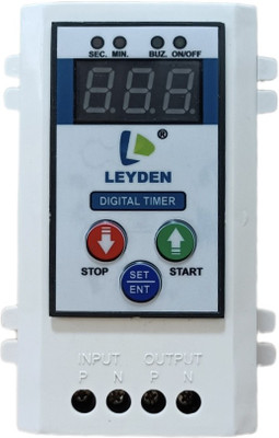 Leyden TM-CYC 230V, 30A Digital Cyclic & Auto Stop Up 1 To 999 Seconds/Minute in ON/OFF Programmable Electronic Timer Switch(White)