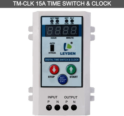 Leyden TM-CLK 230V, 15A, 24-Hour 10 Programs Per Day Digital Programmable Timer Switch Programmable Electronic Timer Switch(White)