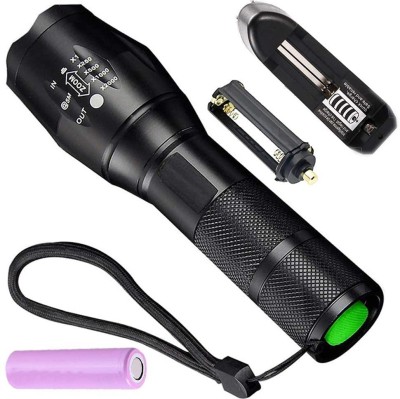 JGG Jain Gift Gallery T-650 Torch(Black, 20 cm, Rechargeable)