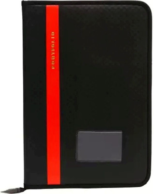 ravariya graphics Leather Folder Bag(Set Of 1, Black)