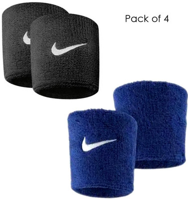 GYMGALAXY Black & Blue Wrist Band (Pack of 4) Fitness Band(Black, Blue, Pack of 4)