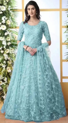 QEXTY Anarkali Gown(Light Blue)