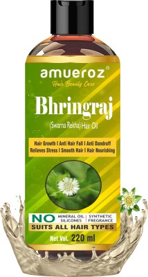 Amueroz Bhringraj Hair Oil for Hair ReGrowth (220ml), Anti Hair fall & Controls Dandruff Hair Oil(220 ml)