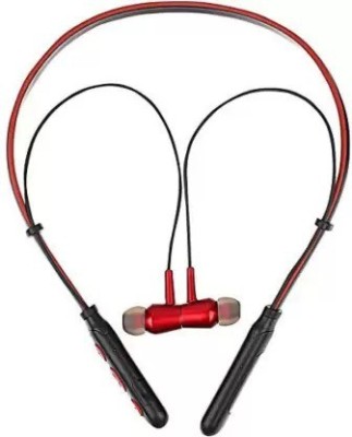 IIVAAs Magnetic Wireless Neckband Bluetooth Headset (Black, In the Ear) Bluetooth(Red, In the Ear)