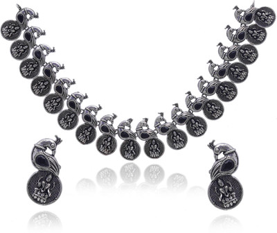 Eivri Brass Black Silver Black Jewellery Set(Pack of 1)