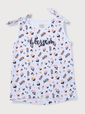 GINI & JONY Baby Girls Casual Cotton Blend Knit Top(White, Pack of 1)