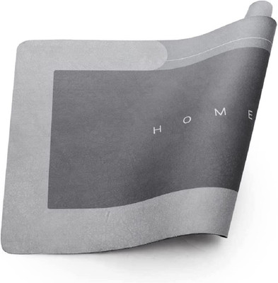 HomeCloud Rubber Door Mat(Grey, Medium)