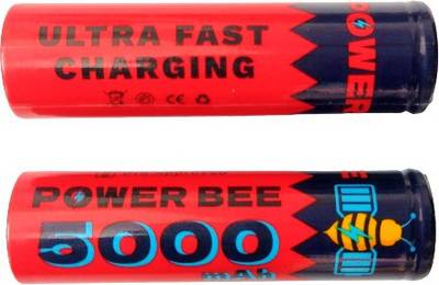 kp Flat Head - 18650 Power Bee 5000mAh 3.7v Rechargeable  (Pack of 2)  Battery