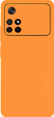 BUGGU Poco M4 Pro (5G ) Mobile Skin(Ultra Super Orange Matte Skin With High Matte Finish.)