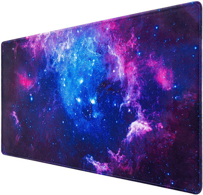 AlexVyan Galaxy Large Gaming Mouse Pad , Anti-Fray Cloth Mousepad Computer Keyboard Mat Non Slip Base Mousepad(Multicolor)