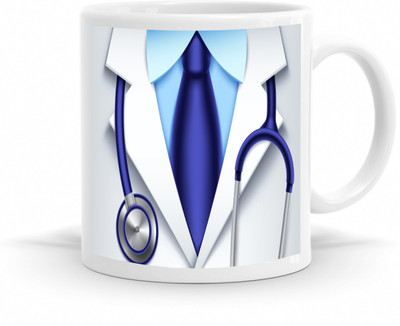 R CREATION DOCTOR MUG Ceramic Coffee Mug(325 ml)